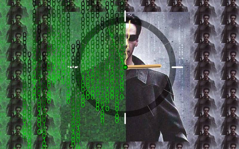 7art Matrix Clock ScreenSaver Screenshot